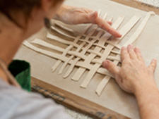 Noreen Ramsay building a ceramic lattice